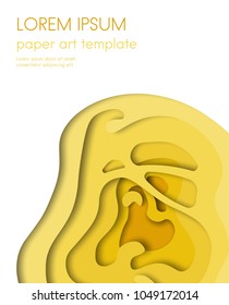 Modern abstract design. Paper cut style poster. Vector illustration.