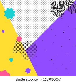 Modern abstract design poster, card design. Retro style texture, pattern and geometric elements