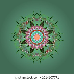 Modern abstract design poster, cover, card design in green, neutral and brown colors. Snowflakes design. Retro style texture, winter elements. Trendy stylized snowflakes and elements memphis cards.