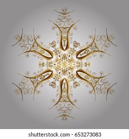 Modern abstract design poster, cover, card design in white colors. Trendy stylized golden snowflakes and elements memphis cards. Retro style texture, pattern and abstract winter elements.