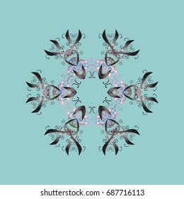 Modern abstract design poster, cover, card design in colors. Trendy stylized snowflakes and elements memphis cards. Snowflakes design. Retro style texture, pattern and abstract winter elements.