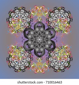 Modern abstract design poster, cover, card design in colors. Snowflakes design. Retro style texture, pattern and abstract winter elements. Trendy stylized snowflakes and elements memphis cards.