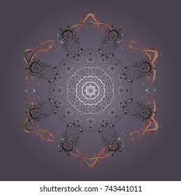 Modern abstract design poster, cover, card design in neutral, gray and pink colors. Snowflakes design. Retro style texture, winter elements. Trendy stylized snowflakes and elements memphis cards.