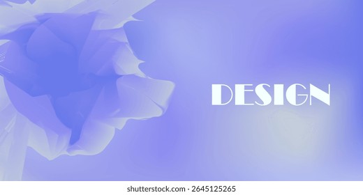 Diseño abstracto moderno en suave degradado violeta y blanco con Formas de malla fluidas a la izquierda. Perfecto para proyectos creativos, branding o presentaciones