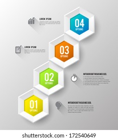 Modern abstract design template options for business concept. 