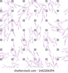 Modern abstract design template with pink lavender violet pattern on purple background for textile design. Fabric texture. 