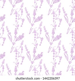 Modern abstract design template with pink lavender violet pattern on purple background for textile design. Fabric texture. 