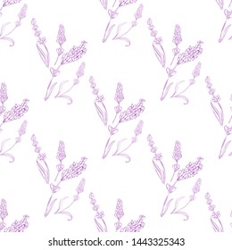 Modern abstract design template with pink lavender violet pattern on purple background for textile design. Fabric texture. 