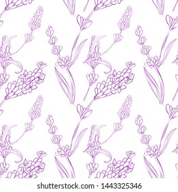 Modern abstract design template with pink lavender violet pattern on purple background for textile design. Fabric texture. 