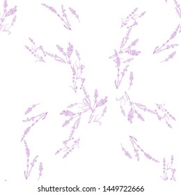 Modern abstract design template with pink lavender violet pattern on purple background for textile design. Fabric texture. 