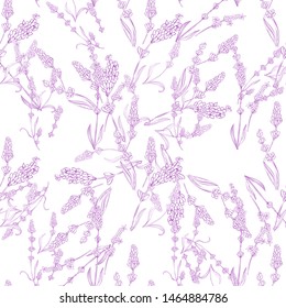 Modern abstract design template with pink lavender violet pattern on purple background for textile design. Fabric texture. 