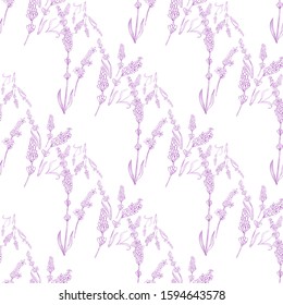 Modern abstract design template with pink lavender violet pattern on purple background for textile design. Fabric texture. 