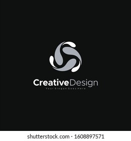 Modern abstract design vector element for identity, logotype or icon