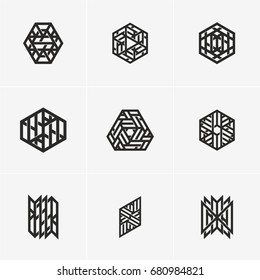 Modern Abstract Design Vector Elements Set Stock Vector (Royalty Free ...