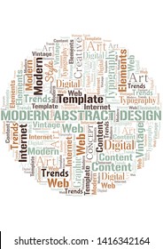 Modern Abstract Design word cloud. Wordcloud made with text only.