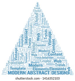 Modern Abstract Design word cloud. Wordcloud made with text only.