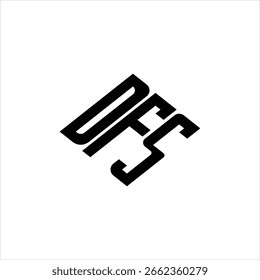 Modern abstract DFS logo design featuring geometric lines for innovative data analysis and digital transformation branding