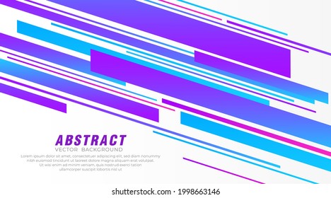 Modern abstract diagonal geometric background. Bright gradient blue and purple geometric lines vector template design. Technology futuristic lines concept. Vector illustration