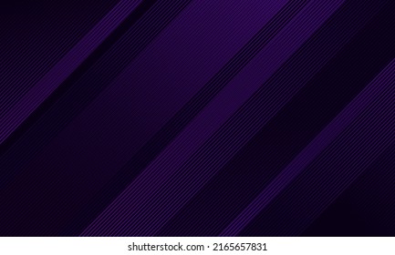 Fondo de línea diagonal abstracto moderno. Fondo de lujo degradado morado oscuro. Diseño para presentación, portada, afiche, negocio. Ilustración vectorial