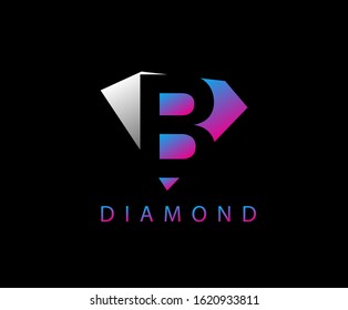 Modern Abstract Diamond B Letter Logo Stock Vector (Royalty Free ...