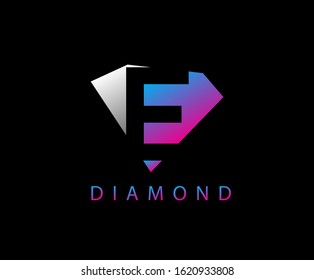 Modern Abstract Diamond E Letter Logo Design