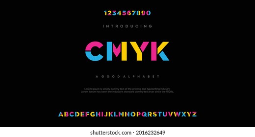 Modern abstract digital alphabet font. Minimal technology typography, Creative urban sport fashion futuristic font and with numbers. vector illustration - Shutterstock ID 2016232649