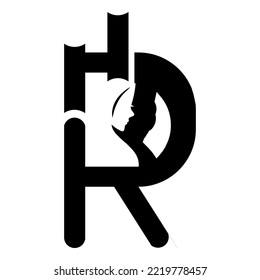 Fuente del alfabeto digital abstracto moderno. Tipografía mínima de tecnología, moda deportiva urbana creativa tipo futurista y por número. Ilustración del logotipo de la letra R y H, diseño de pancartas en folletos y más