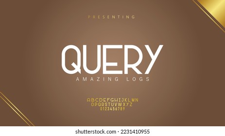 Modern abstract digital alphabet font. Minimal technology typography, Creative fashion futuristic font and with numbers. vector illustration