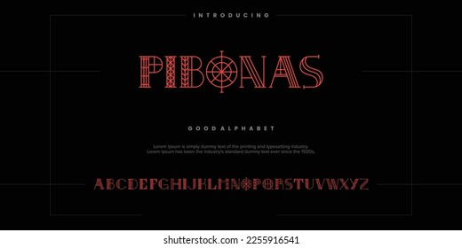 Modern abstract digital alphabet font. Minimal technology typography, Creative urban sport fashion futuristic font and with numbers. vector illustration