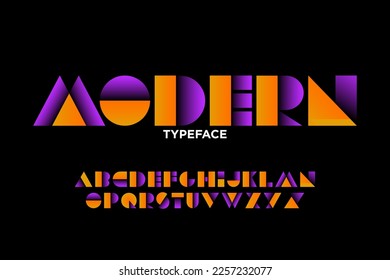 Modern abstract digital alphabet font. Minimal technology typography, Creative urban sport fashion futuristic font. Trendy typography 