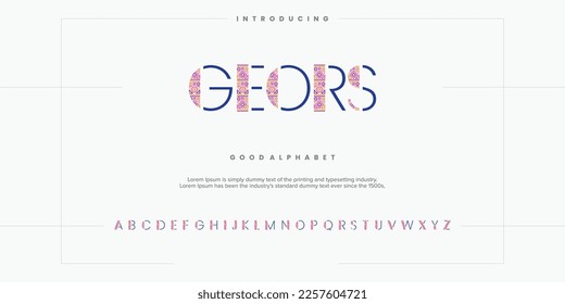 Modern abstract digital alphabet font. Minimal technology typography, Creative urban sport fashion futuristic font and with numbers. vector illustration