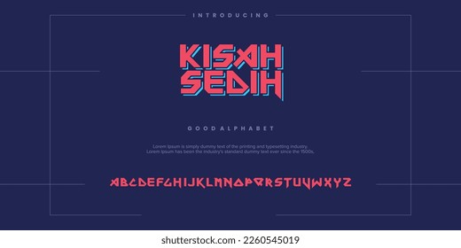 Modern abstract digital alphabet font. Minimal technology typography, Creative urban sport fashion futuristic font and with numbers. vector illustration