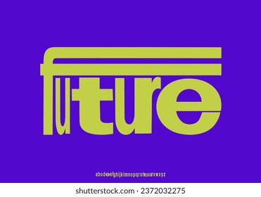 Modern abstract digital alphabet font. Minimal technology typography, Creative urban sport fashion futuristic font and vector illustration.