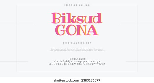 Modern abstract digital alphabet font. Minimal technology typography, Creative urban sport fashion futuristic font and with numbers. vector illustration