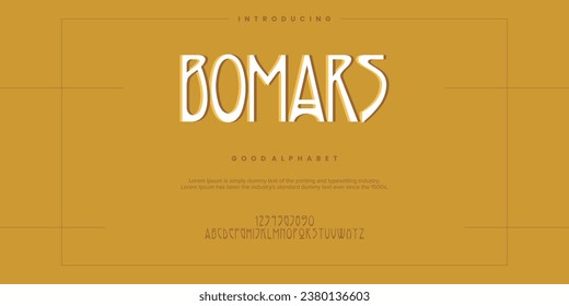 Modern abstract digital alphabet font. Minimal technology typography, Creative urban sport fashion futuristic font and with numbers. vector illustration