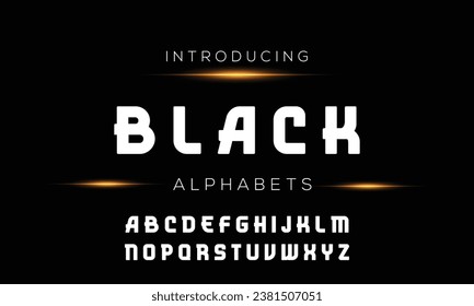 Modern abstract digital alphabet font. Minimal technology typography, Creative urban sport fashion futuristic font and with numbers. vector illustration