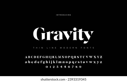 Modern abstract digital alphabet font. Minimal technology typography, Creative urban sport fashion futuristic font and with numbers. vector illustration