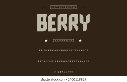 Modern abstract digital alphabet font. Minimal technology typography, Creative urban sport fashion futuristic font and with numbers. vector illustration