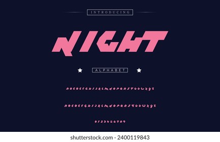 Modern abstract digital alphabet font. Minimal technology typography, Creative urban sport fashion futuristic font and with numbers. vector illustration