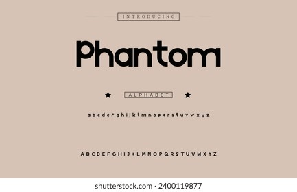 Modern abstract digital alphabet font. Minimal technology typography, Creative urban sport fashion futuristic font and with numbers. vector illustration