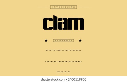 Modern abstract digital alphabet font. Minimal technology typography, Creative urban sport fashion futuristic font and with numbers. vector illustration