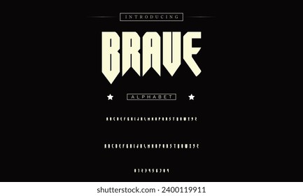 Modern abstract digital alphabet font. Minimal technology typography, Creative urban sport fashion futuristic font and with numbers. vector illustration