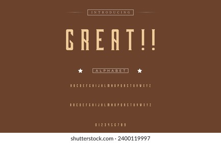 Modern abstract digital alphabet font. Minimal technology typography, Creative urban sport fashion futuristic font and with numbers. vector illustration