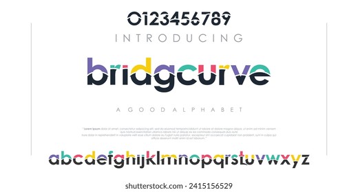 Modern abstract digital alphabet font. modern urban alphabet fonts. Typography sport, technology, fashion, digital, future creative logo font. vector illustration