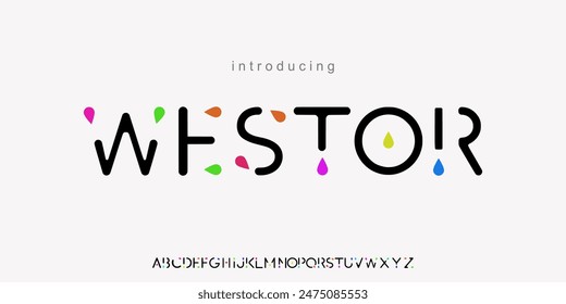 Modern abstract digital alphabet font. creative font, Minimal technology typography, Creative urban sport fashion futuristic font . vector illustration