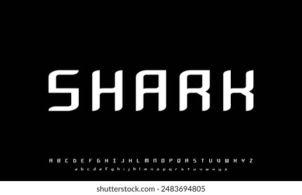Modern abstract digital alphabet font. Minimal technology typography, Creative urban sport fashion futuristic font and with numbers. 
