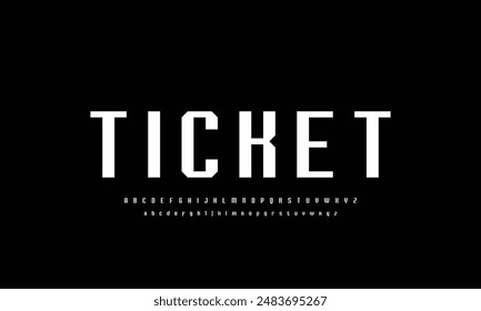 Modern abstract digital alphabet font. Minimal technology typography, Creative urban sport fashion futuristic font and with numbers. 