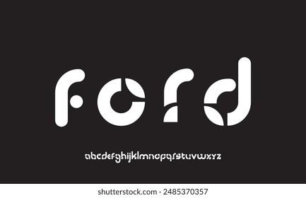 Modern abstract digital alphabet font. Minimal technology typography, Creative urban sport fashion futuristic font and with numbers.