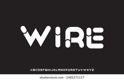 Modern abstract digital alphabet font. Minimal technology typography, Creative urban sport fashion futuristic font and with numbers.