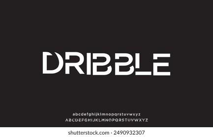 Modern abstract digital alphabet font. Minimal technology typography, Creative urban sport fashion futuristic font and with numbers. vector illustration.